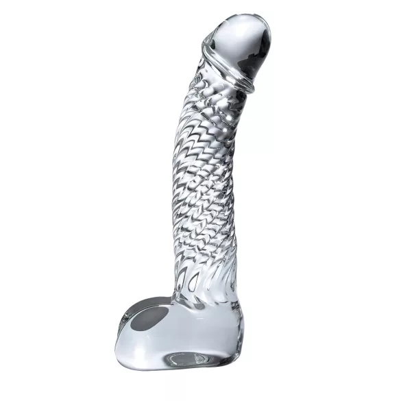 Icicles No. 61 - dildo met ballen en penisvorm - glas - transparant