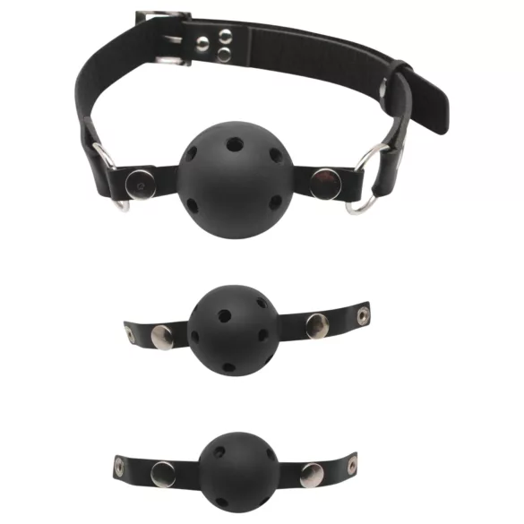 Fetish Fantasy - mondknevel set - verstelbaar - zwart