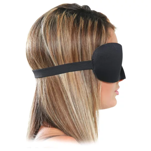 Fetish Deluxe Fantasy - oogmasker - breed en zacht - zwart