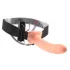 Fetish Strap-On 8 - strap-on dildo hol met vibrator - hol vibrator - huidkleurig