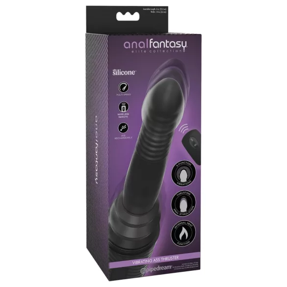 Analfantasy - anale vibrator met op-en-neer functie - zwart
