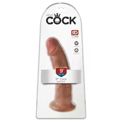   King Cock 9 - realistische dildo met zuignap - donker huidskleur 23cm
