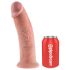 King Cock 10 - grote zuignap dildo (25cm) - naturel