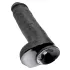 King Cock 11 - dildo met balzak en zuignap - zwart - 28 cm