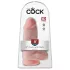 King Cock - realistische dildo met zuignap en ballen - 23cm - huidskleur