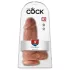 King Cock - dildo met zuignap - 23 cm - donker huidskleur