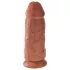 King Cock - dildo met zuignap - 23 cm - donker huidskleur