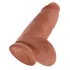 King Cock - dildo met zuignap - 23 cm - donker huidskleur