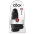 King Cock - dildo met balzak en zuignap - zwart - 23 cm