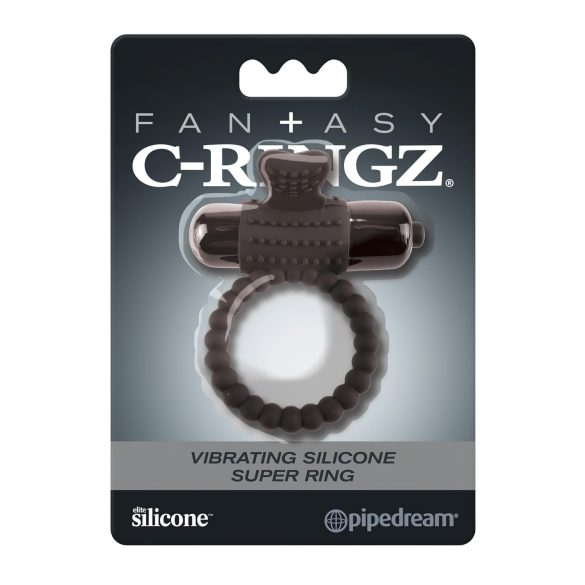 Pipedream Fantasy C-Ringz - vibrerende penismantel (zwart)