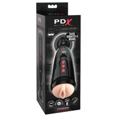 PDX Elite - vibrerende masturbator kunstvagina - zwart