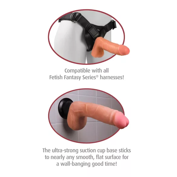 Real Feel Deluxe No.1 - vibrator met ballen - realistisch - huidkleur