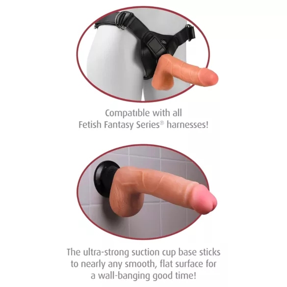 Real Feel Deluxe No.1 - vibrator met ballen - realistisch - huidkleur