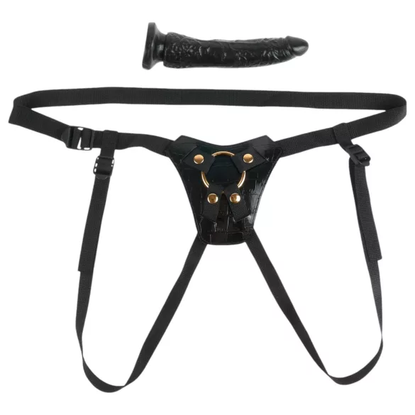 Fetish Fantasy - verstelbaar harnas - voor strap-on - zwart