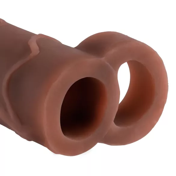Pipedream X-TENSION Perfect 2 - erectiering-penishuls - donker naturelkleurig (19 cm)