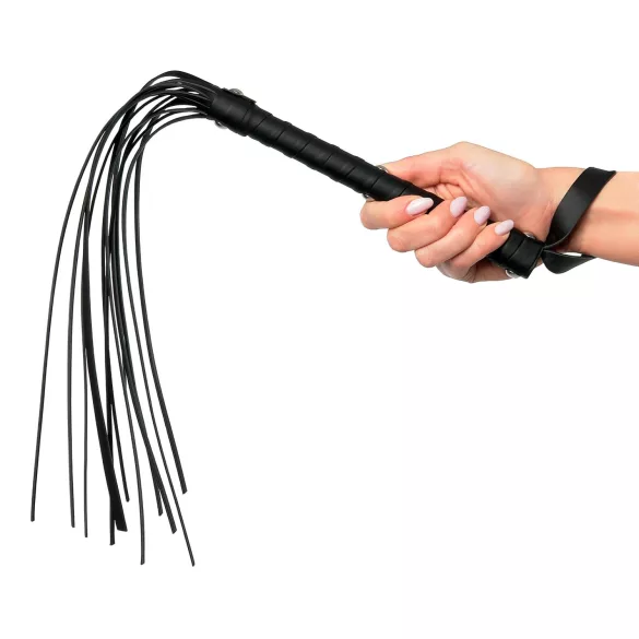 Fetish Fantasy Deluxe Cat-O-Nine - zweep met 9 strengen - zwart - 65 cm