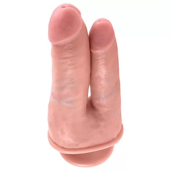 King Cock - dubbel dildo voor dubbele penetratie - realistisch - huidskleur