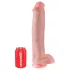 King Cock 15 - dildo met ballen en zuignap (38 cm, huidskleur)