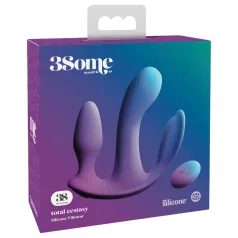   3Some totale extase - oplaadbare, radiografische drievoudige vibrator (paars)