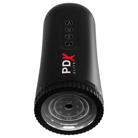 PDX Moto Blower - zuigende, vibrerende masturbator (zwart)