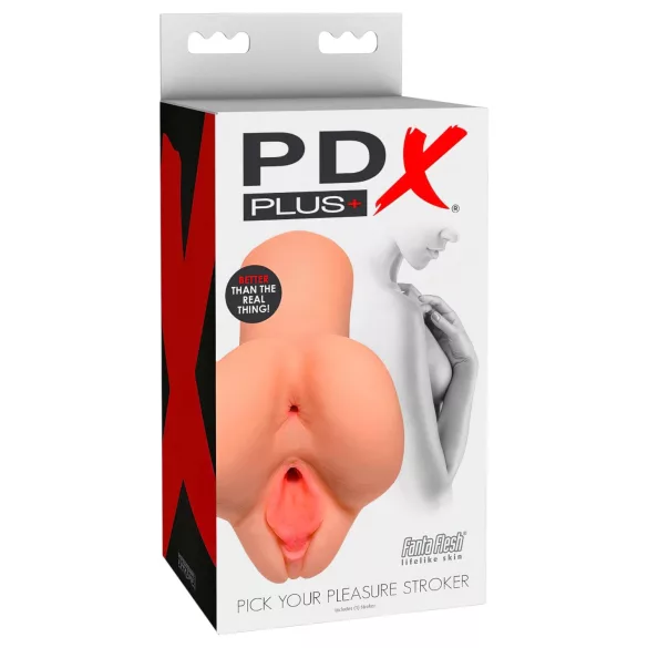 PDX Pick Your Pleasure - 2-in-1 levensechte masturbator (natuurlijk)