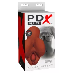   PDX Pick Your Pleasure - 2-in-1 realistische masturbator (bruin)