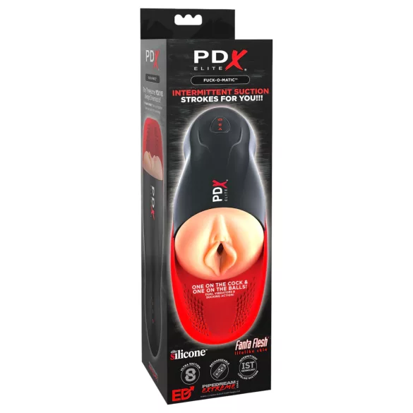 PDX Elite - automatische zuigende masturbator - oplaadbaar - kunstvagina