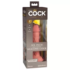   King Cock Elite 6 - realistische dildo met zuignap - 15cm - huidskleur