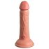 King Cock Elite 6 - zuignap, levensechte dildo (15cm) - natuur