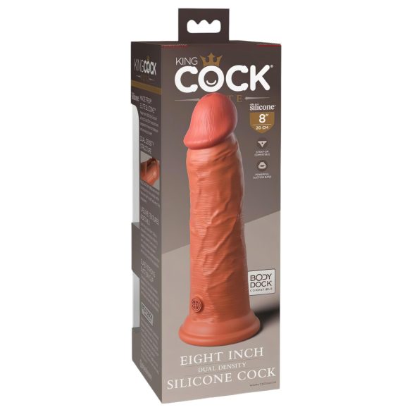 King Cock Elite 8 - dildo met zuignap - 20cm - donker huidskleur