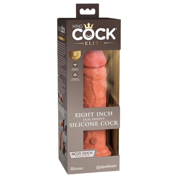 King Cock Elite 8 - dildo met zuignap - 20cm - donker huidskleur