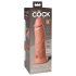 King Cock Elite 8 - dildo met zuignap en vibrator - 20 cm - huidskleur