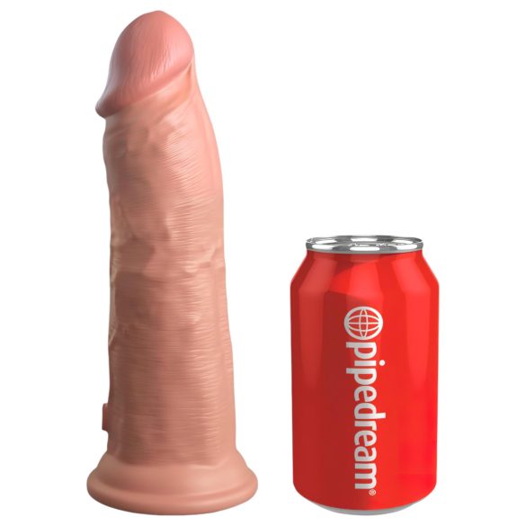 King Cock Elite 8 - dildo met zuignap en vibrator - 20 cm - huidskleur