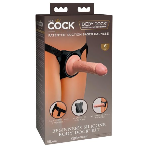 Beginners King Cock Elite - strap-on dildo (natuurlijk)