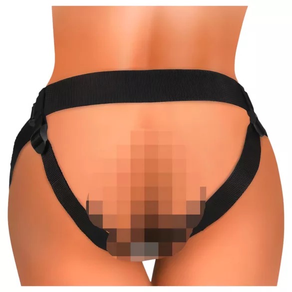 King Cock Elite Comfy - strap-on dildo met harnas - donker huidskleur