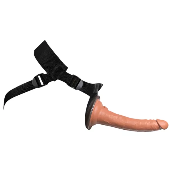King Cock Elite Comfy - strap-on dildo met harnas - donker huidskleur