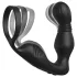 Anal Fantasy Elite - prostaatvibrator met penisring (zwart)