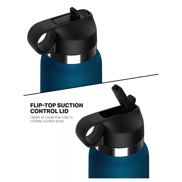 Fuck Flask Private Pleaser - kunstvagina in fles - blauw/naturel