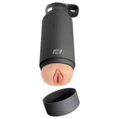   Fuck Flask Secret Delight - kunstvagina in fles - zwart/naturel