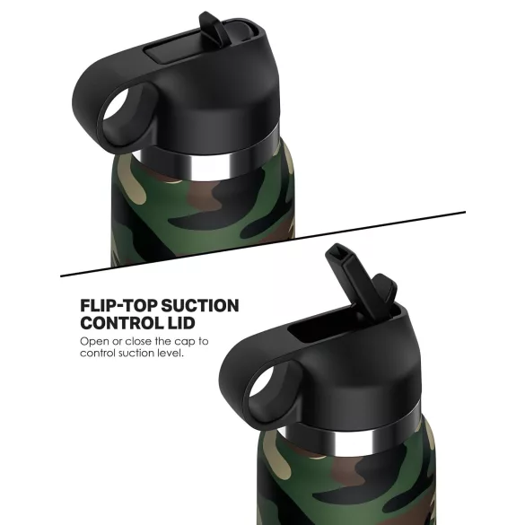 Fap Flask Happy Camper - masturbator drinkfles - discreet - groen/zwart