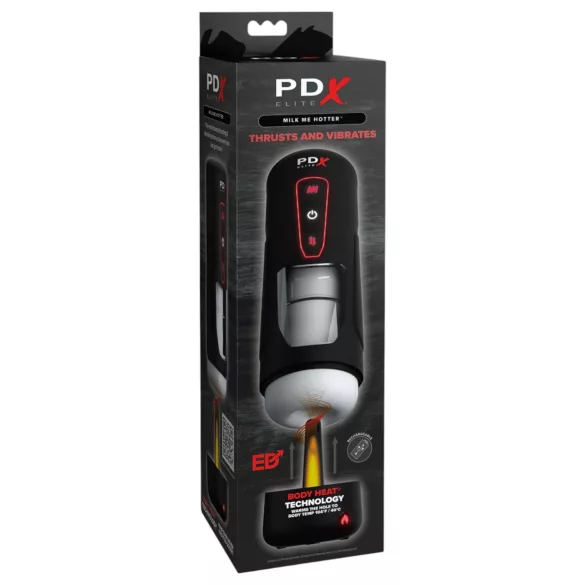 PDX Elite - verwarmde masturbator - zwart