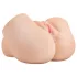 PDX Elite - zuigende, vibrerende 2-in-1 masturbator (natuur)