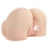 PDX Elite - zuigende, vibrerende 2-in-1 masturbator (natuur)