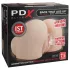 PDX Elite - zuigende, vibrerende 2-in-1 masturbator (natuur)