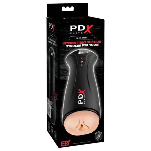 PDX Elite - automatische masturbator met zuig- en trilfunctie - zwart