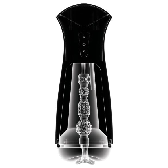 PDX Elite - automatische masturbator met zuig- en trilfunctie - zwart