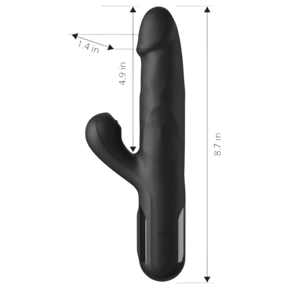 Fetish - 3‑motorige stotende vibrator (zwart)