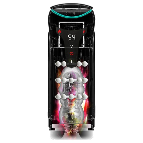 PDX Elite Moto-Bator Pro - automatische warme cockpit-masturbator met noppen