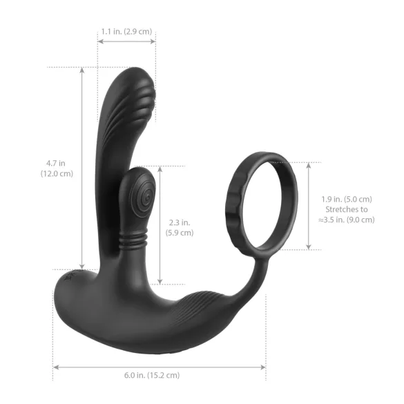 Anal Fantasy Ass-Gasm IntiMotion - anale en prostaatvibrator (zwart)