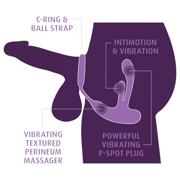 Anal Fantasy Ass-Gasm IntiMotion - anale en prostaatvibrator (zwart)